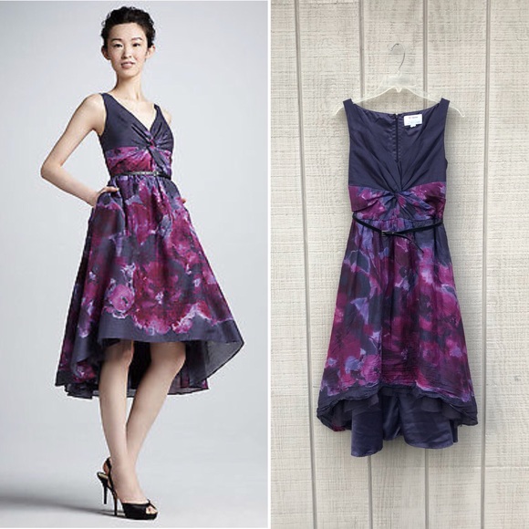 Neiman Marcus Dresses & Skirts - Neiman Marcus Lela Rose purple floral silk dress